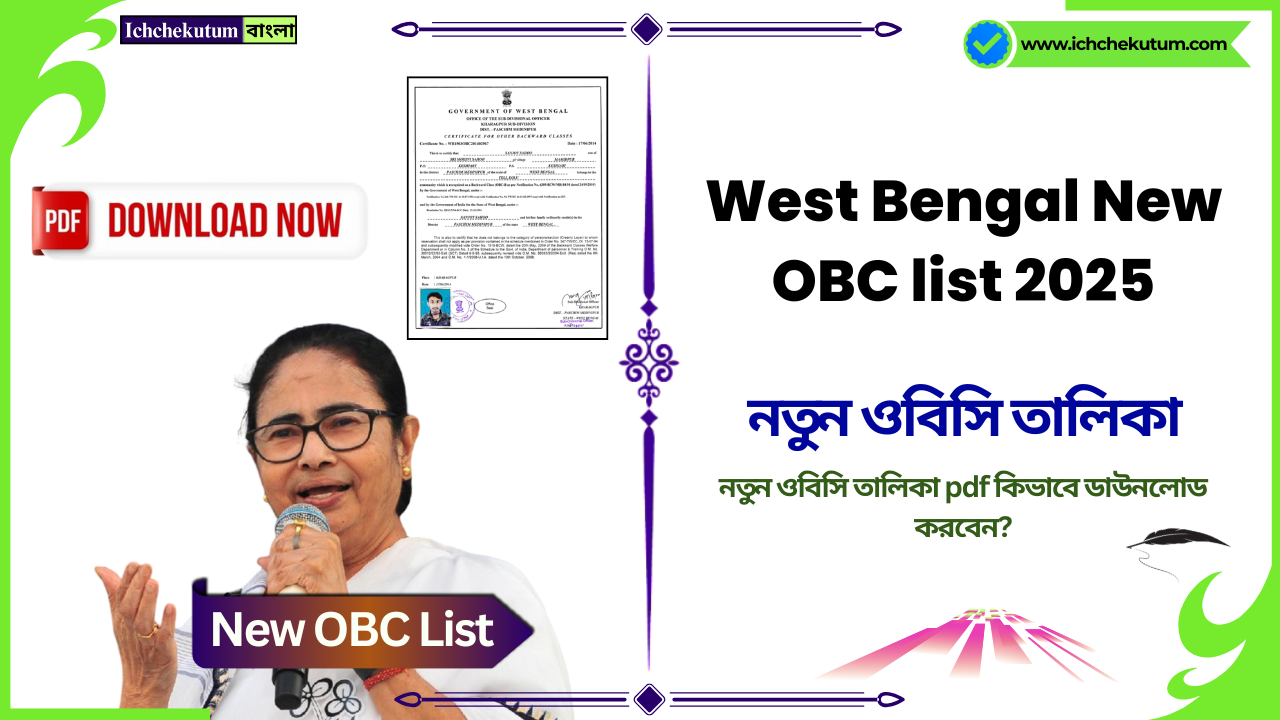 West Bengal New OBC list 2025
