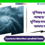 Cyclone Montha Landfall Date। ঘূর্ণিঝড় মান্থা কবে আছড়ে পড়বে? ঘূর্ণিঝড় মান্থা কোথায় আঘাত হানবে? সম্পূর্ণ তথ্য জানুন Cyclone Montha Landfall Date
