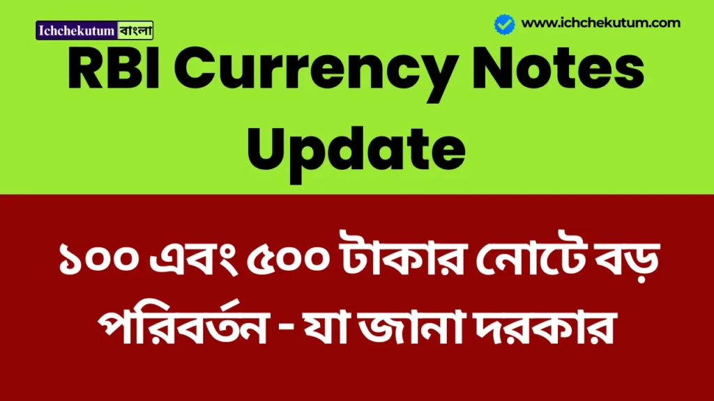 RBI Currency Notes Update