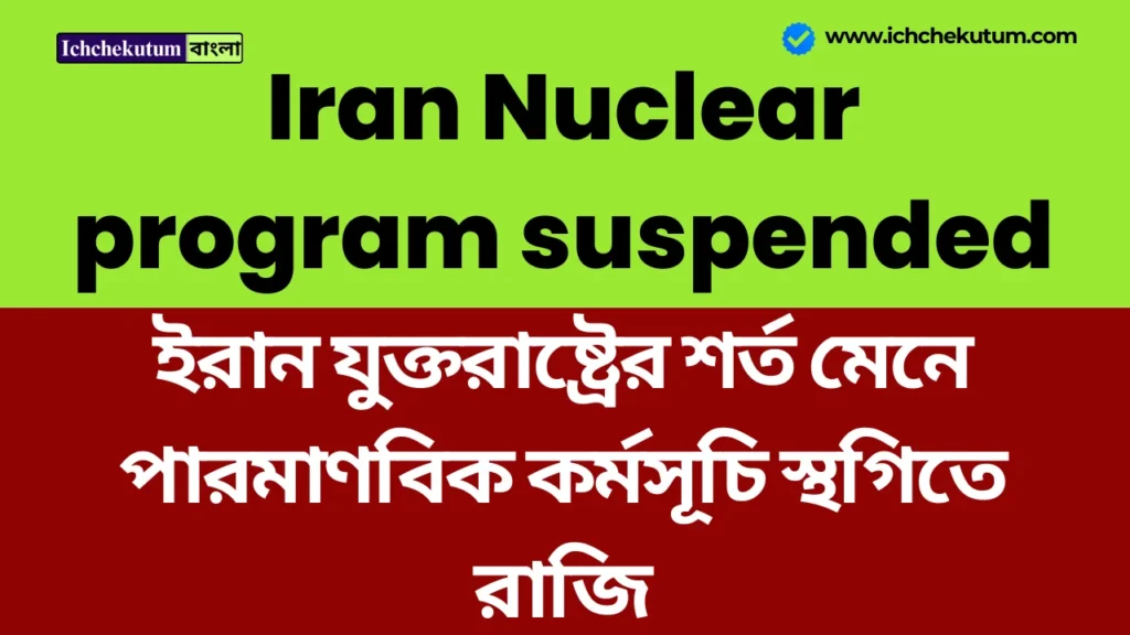 Iran Nuclear program suspended