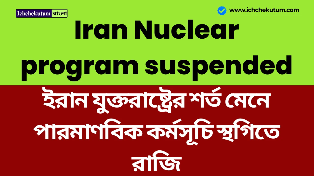 Iran Nuclear program suspended